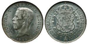 1 Krone Suède Argent Gustave V de Suède (1858 - 1950)