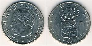 1 Krone Suède Argent Gustave VI Adolphe de Suède (1882 - 1973)