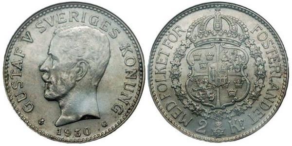 1 Krone Suède Argent Gustave V de Suède (1858 - 1950)