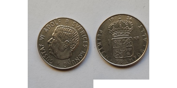 1 Krone Suède Argent Gustave VI Adolphe de Suède (1882 - 1973)
