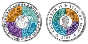 1 Krone Île de Man Argent-Titane 