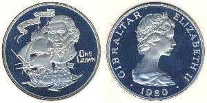 1 Krone Gibilterra Argento 