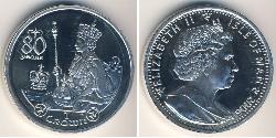 1 Krone Isola di Man Argento Elisabetta II (1926-2022)