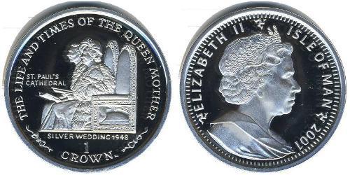 1 Krone Isola di Man Argento 