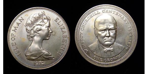 1 Krone Isola di Man Argento Elisabetta II (1926-2022)