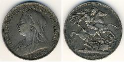 1 Krone Regno Unito  Argento 