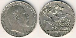1 Krone Regno Unito  Argento 