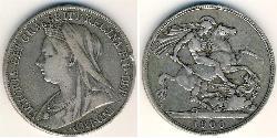 1 Krone Regno Unito  Argento 