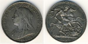 1 Krone Regno Unito  Argento 