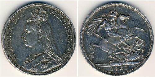 1 Krone Regno Unito  Argento 
