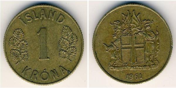 1 Krone Islandia Bronce 