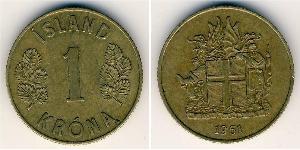 1 Krone Iceland Bronze 