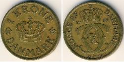 1 Krone Danemark Bronze/Aluminium 
