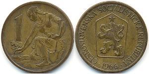 1 Krone Tchécoslovaquie  (1918-1992) Bronze/Aluminium 