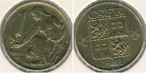 1 Krone Cecoslovacchia  (1918-1992) Bronzo 