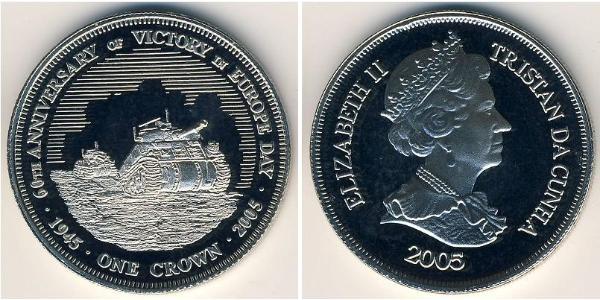 1 Krone Tristán de Acuña Cobre 