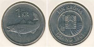 1 Krone Iceland Copper/Nickel 