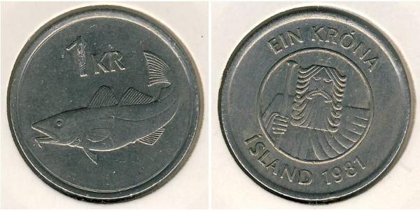 1 Krone Iceland Copper/Nickel 