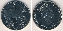 1 Krone Isle of Man Copper/Nickel Elizabeth II (1926-2022)