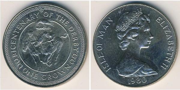 1 Krone Isle of Man Copper/Nickel Elizabeth II (1926-2022)