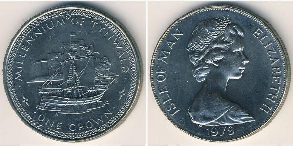 1 Krone Isle of Man Copper/Nickel Elizabeth II (1926-2022)
