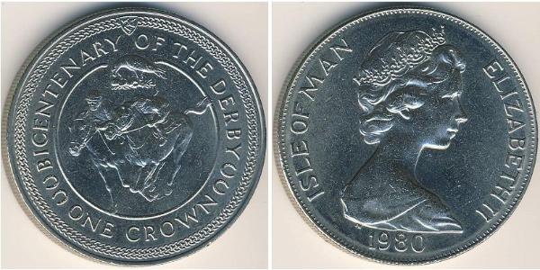1 Krone Isle of Man Copper/Nickel Elizabeth II (1926-2022)