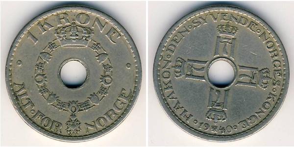 1 Krone Norway Copper/Nickel 