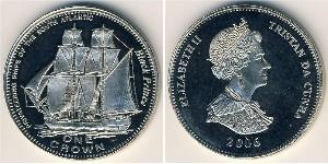 1 Krone Tristan da Cunha Copper/Nickel Elizabeth II (1926-2022)