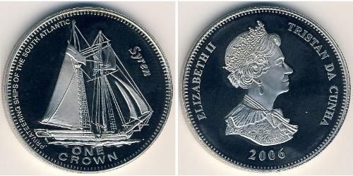 1 Krone Tristan da Cunha Copper/Nickel Elizabeth II (1926-2022)