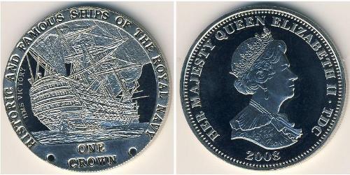 1 Krone Tristan da Cunha Copper/Nickel Elizabeth II (1926-2022)