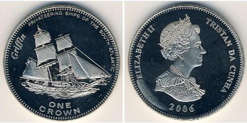 1 Krone Tristan da Cunha Copper/Nickel Elizabeth II (1926-2022)