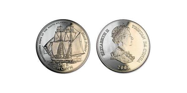 1 Krone Tristan da Cunha Copper/Nickel Elizabeth II (1926-2022)