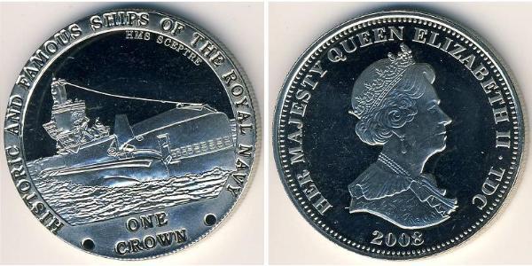 1 Krone Tristan da Cunha Copper/Nickel Elizabeth II (1926-2022)