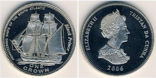 1 Krone Tristan da Cunha Copper/Nickel Elizabeth II (1926-2022)