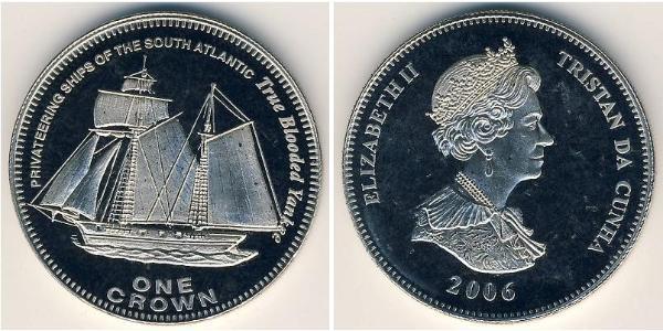 1 Krone Tristan da Cunha Copper/Nickel Elizabeth II (1926-2022)