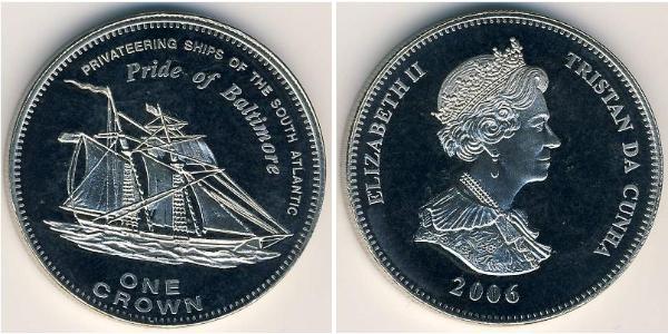 1 Krone Tristan da Cunha Copper/Nickel Elizabeth II (1926-2022)