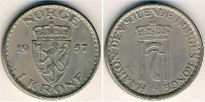 1 Krone Norvège Cuivre/Nickel 