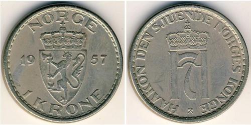 1 Krone Norvège Cuivre/Nickel 