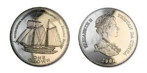 1 Krone Tristan da Cunha (archipel) Cuivre/Nickel Elizabeth II (1926-2022)