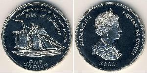 1 Krone Tristan da Cunha (archipel) Cuivre/Nickel Elizabeth II (1926-2022)