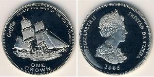 1 Krone Tristan da Cunha (archipel) Cuivre/Nickel Elizabeth II (1926-2022)