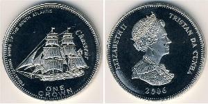 1 Krone Tristan da Cunha (archipel) Cuivre/Nickel Elizabeth II (1926-2022)