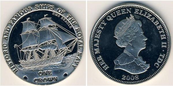 1 Krone Tristan da Cunha (archipel) Cuivre/Nickel Elizabeth II (1926-2022)