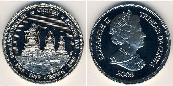 1 Krone Tristan da Cunha (archipel) Cuivre/Nickel Elizabeth II (1926-2022)