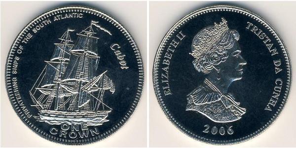 1 Krone Tristan da Cunha (archipel) Cuivre/Nickel Elizabeth II (1926-2022)