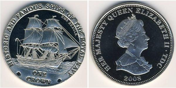 1 Krone Tristan da Cunha (archipel) Cuivre/Nickel Elizabeth II (1926-2022)
