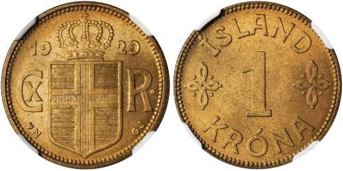 1 Krone Iceland Gold 