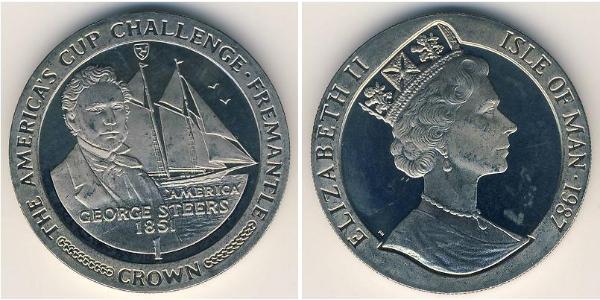 1 Krone Isle of Man Kupfer/Nickel Elizabeth II (1926-2022)