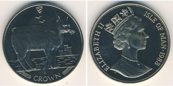 1 Krone Isle of Man Kupfer/Nickel Elizabeth II (1926-2022)