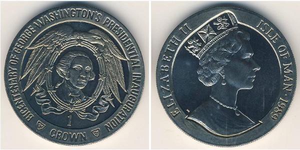 1 Krone Isle of Man Kupfer/Nickel Elizabeth II (1926-2022)